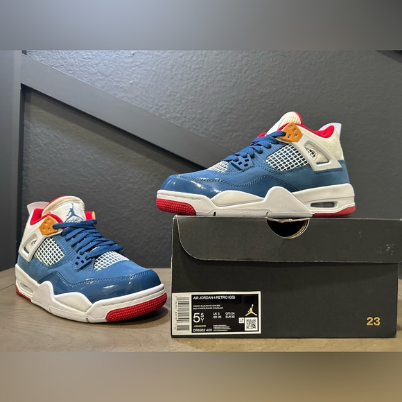 Jordan 4 Retro Messy Room - Blue White Red, Brand New DS WITH OG BOX - Picture 9 of 11